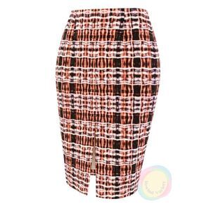NWT $150 Finders Keepers Red Tartan Wonderland Pencil Skirt